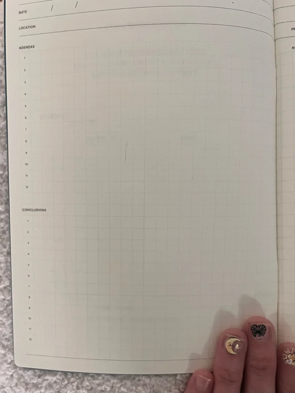 NWT🎉 LACONIC Navy Blue “Meeting” Agenda Planner Softcover